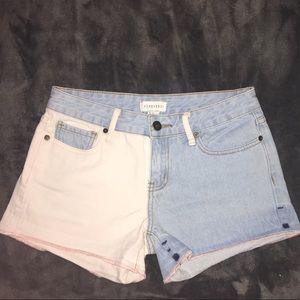 Vintage looking mid-rise shorts